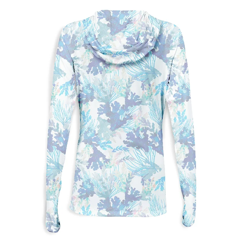 Coral Tropics Womens Hooded Performance