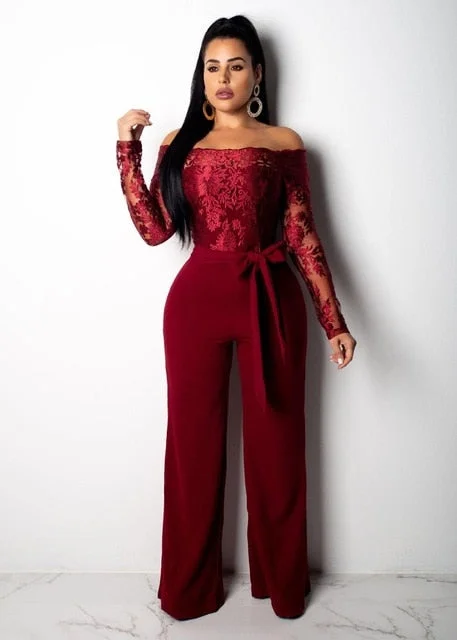 burgundy jumpsuit