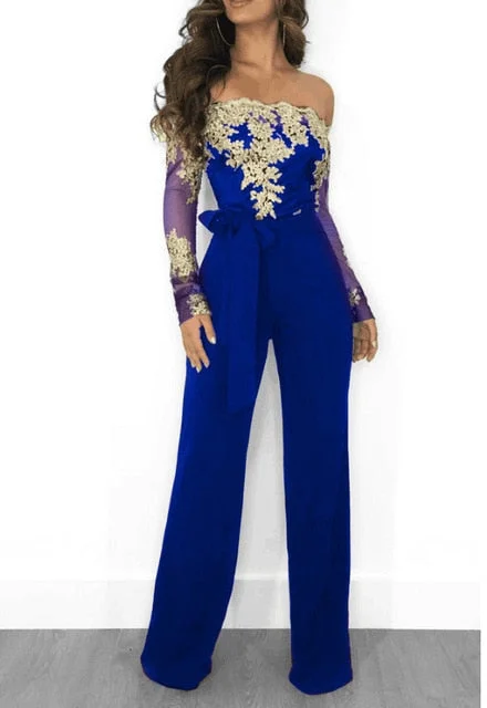 blue gold jumpsuit