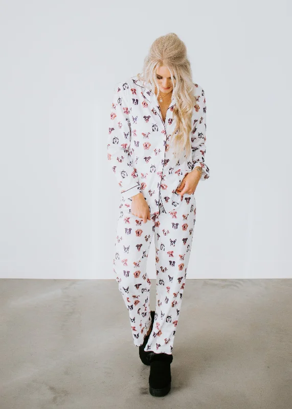 Dog Print Pajama Set