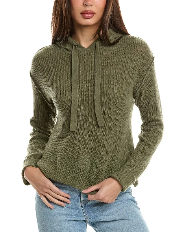 Hannah Rose Shaker Wool & Cashmere-Blend Hoodie