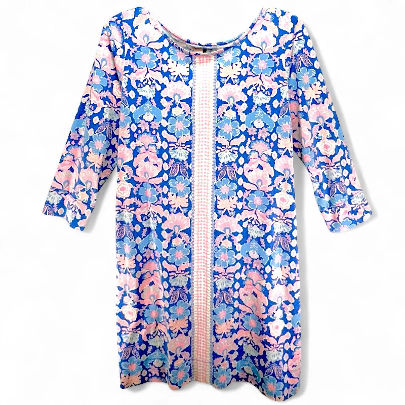 Marlowe Shirt Dress Designer By Lilly Pulitzer In Iris Blue Werk It, Size: Medium