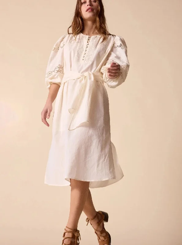 Tippi Shirt Dress in Porcelain