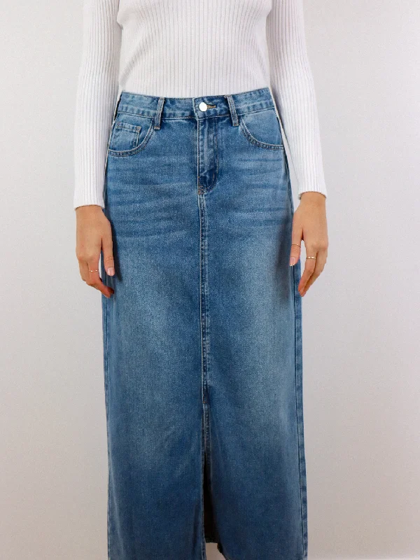 DENIM MAXI SKIRT