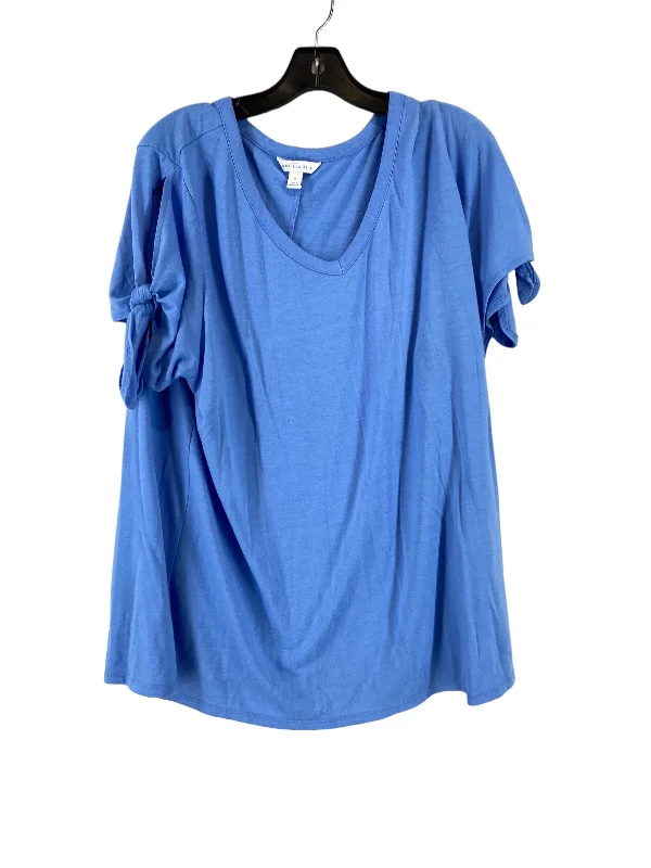 Top Short Sleeve By Boutique + In Blue, Size: 2x