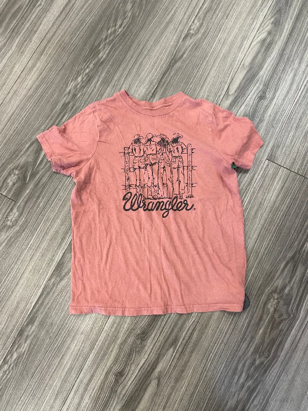 Top Short Sleeve By Wrangler In Pink, Size: S