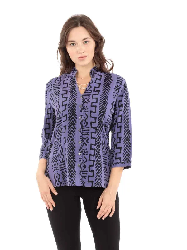 Tianello TENCEL™ "Mud" Print Dynasty Blouse