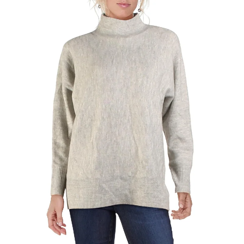 Lehi Womens Heathered Dolman Sleeve Turtleneck Sweater