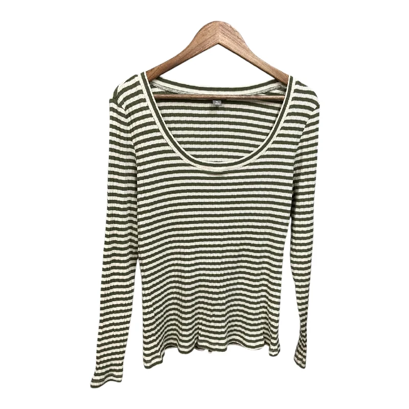 Top Long Sleeve Basic By Falls Creek In Striped Pattern, Size: Xl