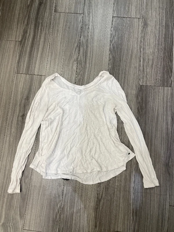 Top Long Sleeve By American Eagle In White, Size: Xl