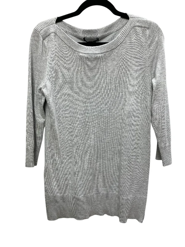 Top Long Sleeve By Cable And Gauge In Grey, Size: S