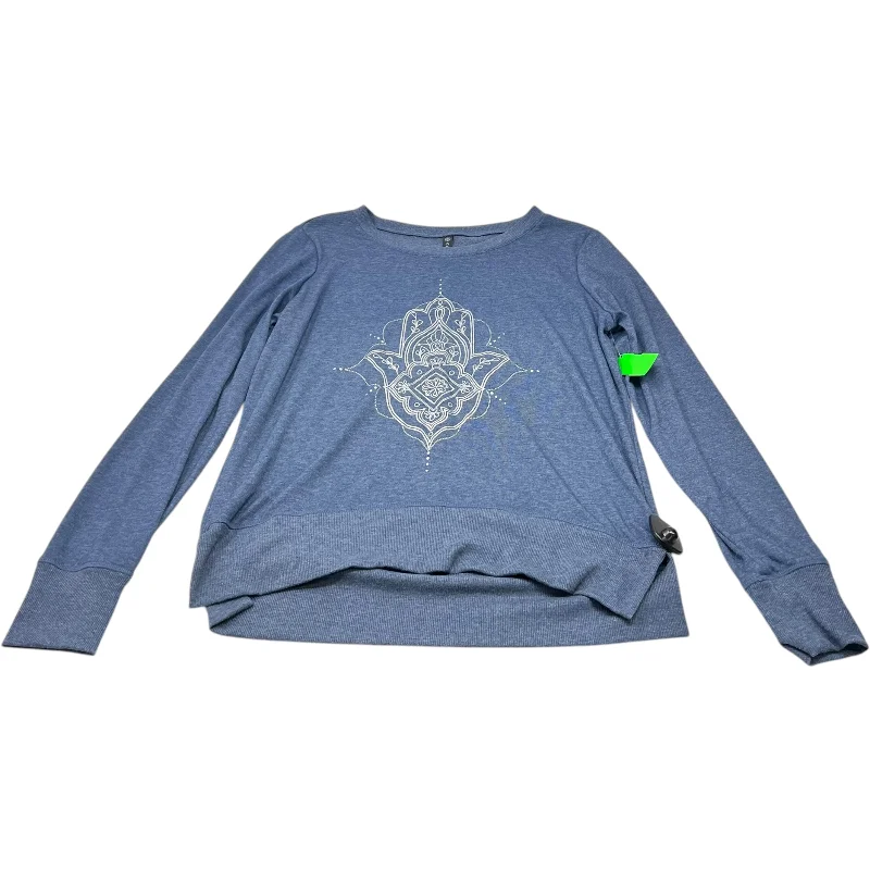 Top Long Sleeve By Gaiam In Blue, Size: M