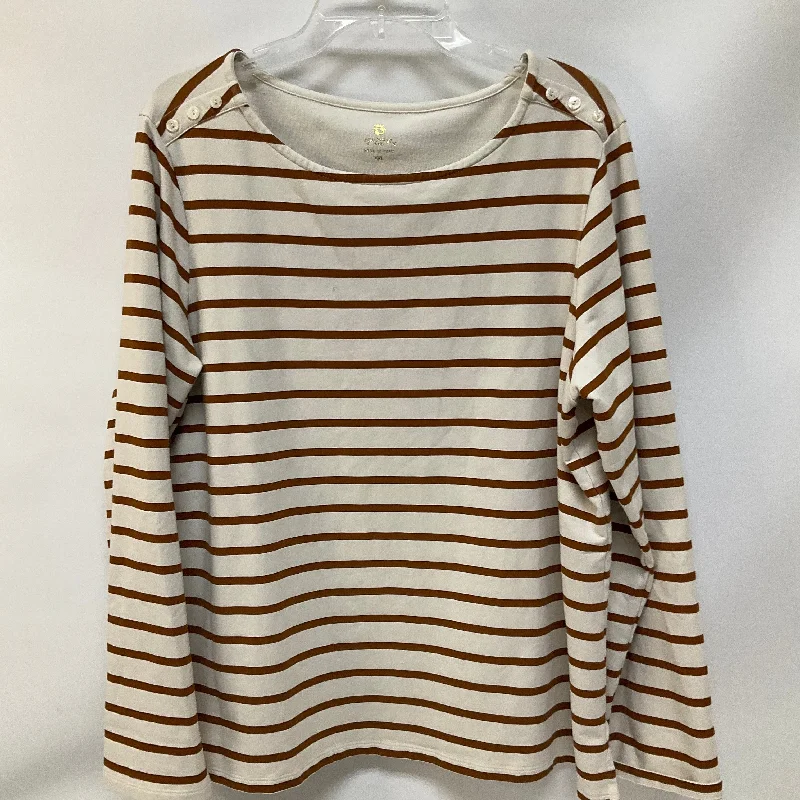 Top Long Sleeve By Spartina In Striped Pattern, Size: Xxl