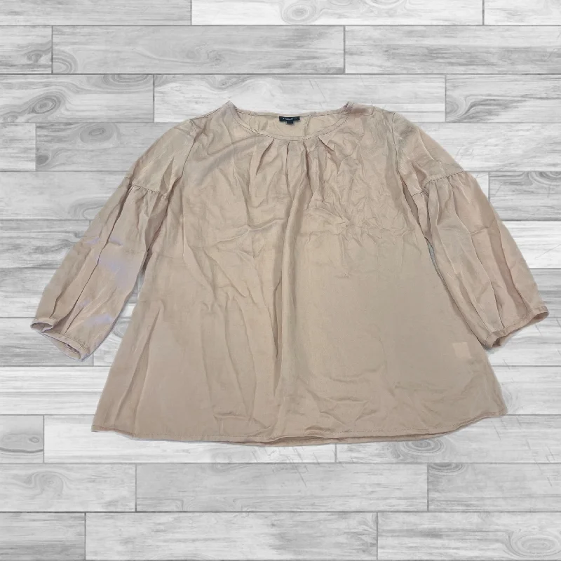 Top 3/4 Sleeve By Talbots In Tan, Size: 8