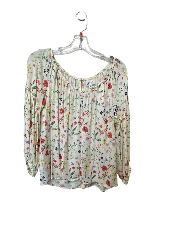 Top 3/4 Sleeve By Velvet In Floral Print, Size: Xs