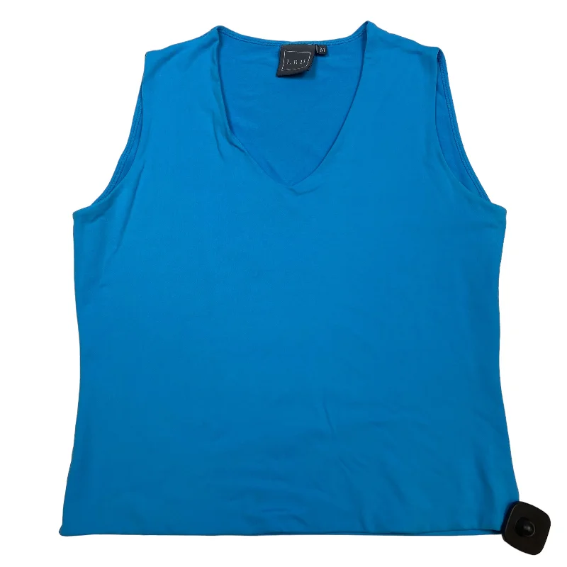 Blue Top Sleeveless Basic Clothes Mentor, Size M