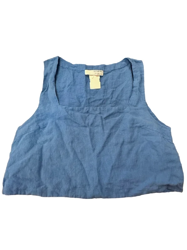 Blue Top Sleeveless Clothes Mentor, Size L