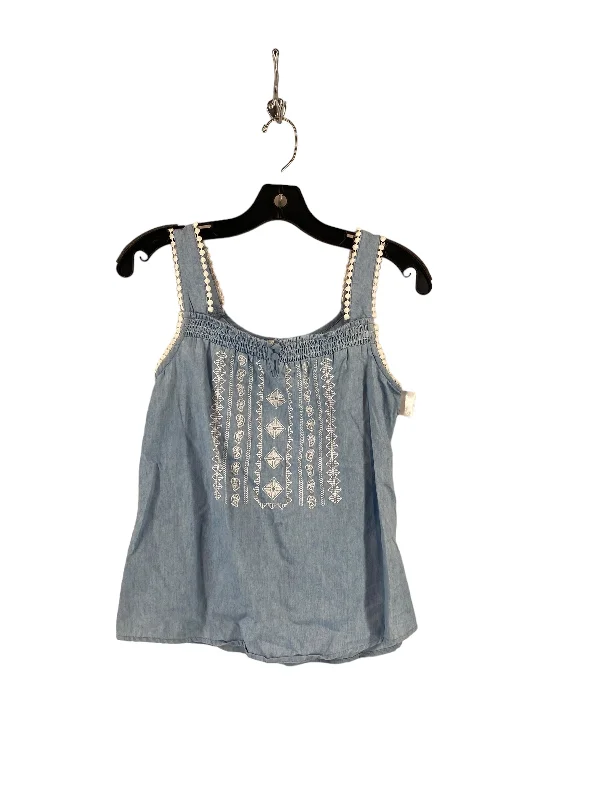 Blue Top Sleeveless Clothes Mentor, Size S