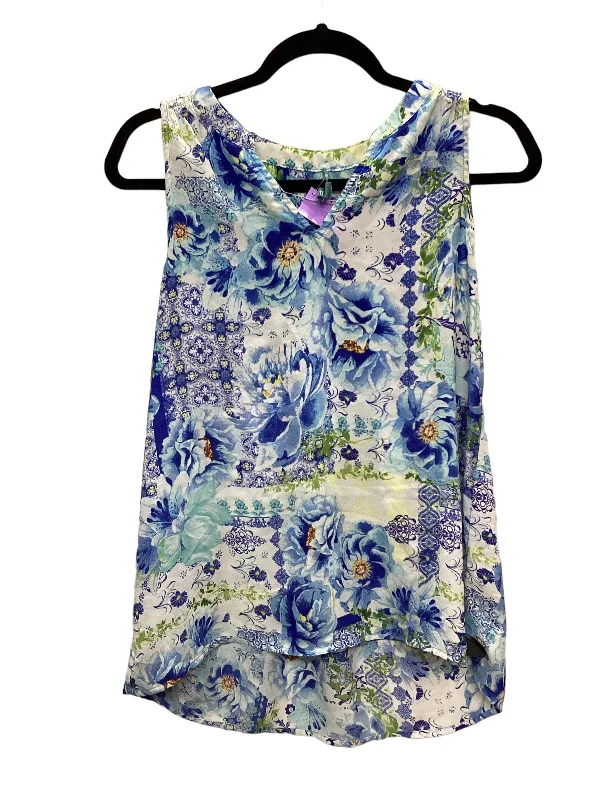 Floral Print Top Sleeveless Clothes Mentor, Size S