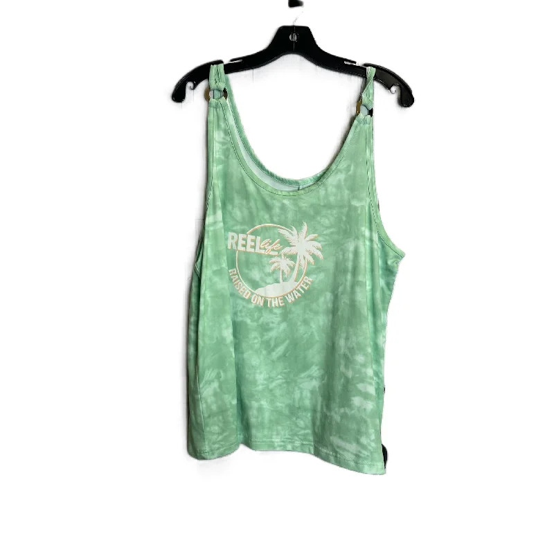 Green Top Sleeveless Basic By Clothes Mentor, Size: Xl