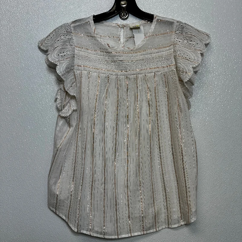 Metallic Top Sleeveless Clothes Mentor, Size M