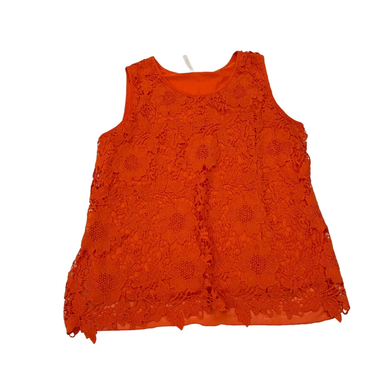 ORANGE    CLOTHES MENTOR TOP SLEEVELESS, Size 1X