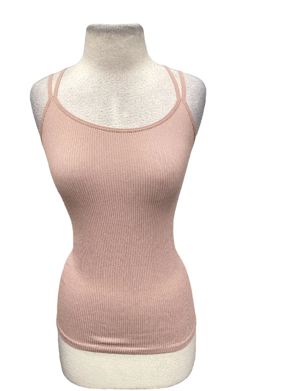 Pink Top Sleeveless Basic Clothes Mentor, Size S