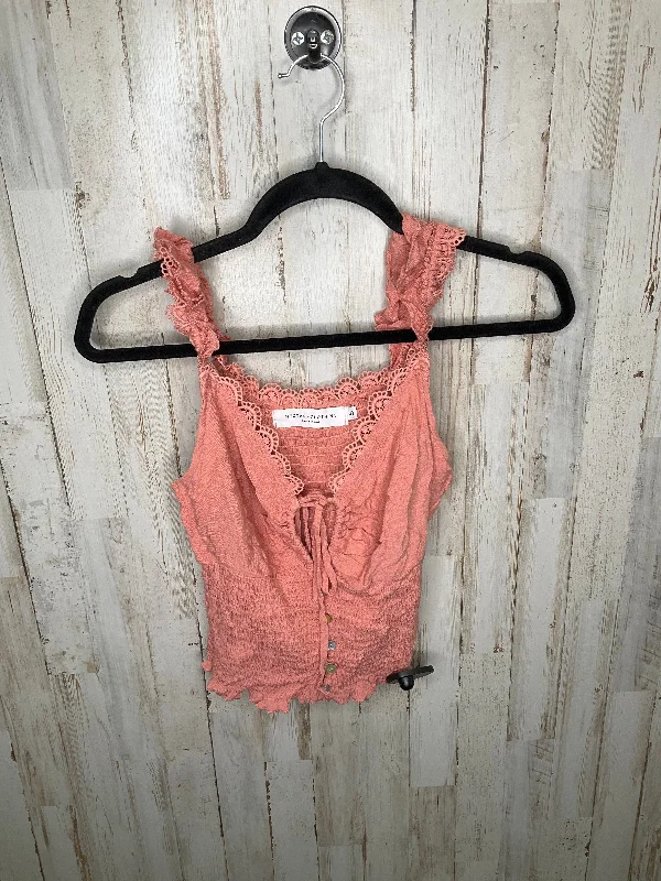 Pink Top Sleeveless Clothes Mentor, Size S