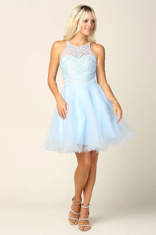 Prom Short Halter Homecoming Cocktail Dress Sale