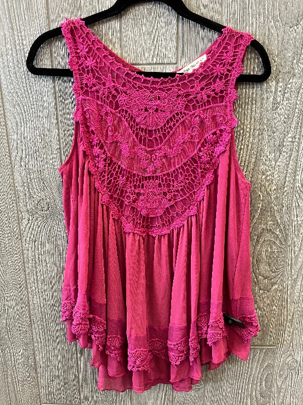 Purple Top Sleeveless Clothes Mentor, Size M