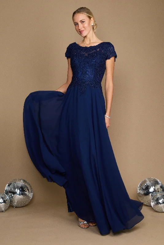 Short Sleeve Formal Evening Dress